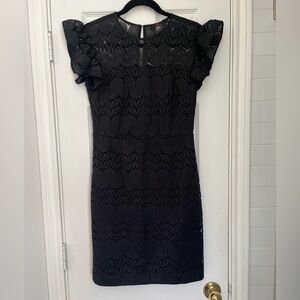 Trina by Trina Turk Black Lace Midi Dress